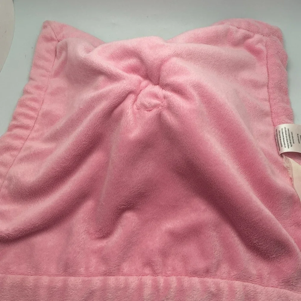 Carter's Pink Plush Elephant Lovey White Polka Dot Infant Security Blanket 13x13